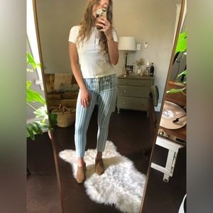 Loft low rise striped twill trousers - sz 24